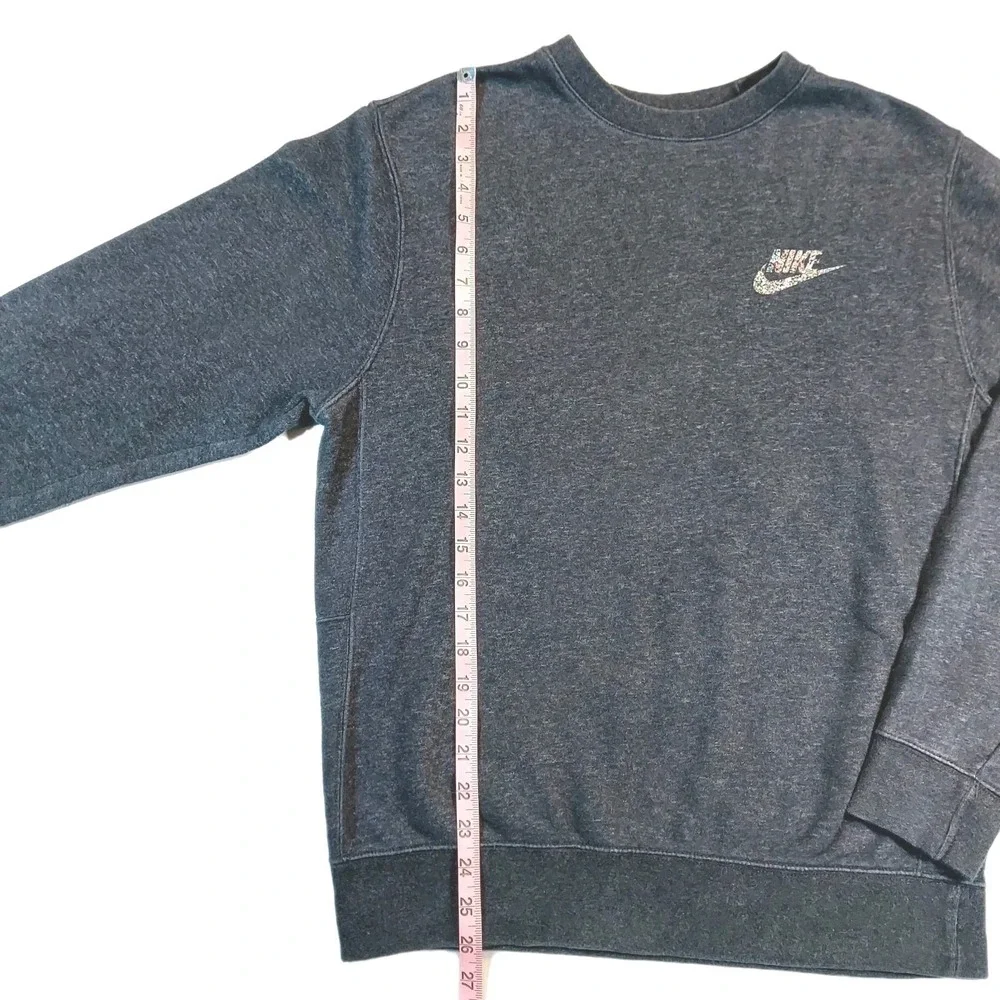 Nike Sportswear Revival Crewneck Men Small Dark Gray Speckled DR9159-010